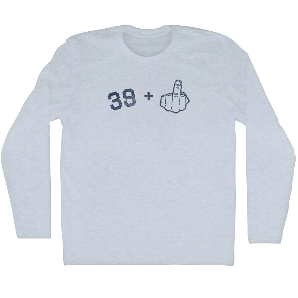 39   Middle Finger Adult Tri-Blend Long Sleeve T-shirt