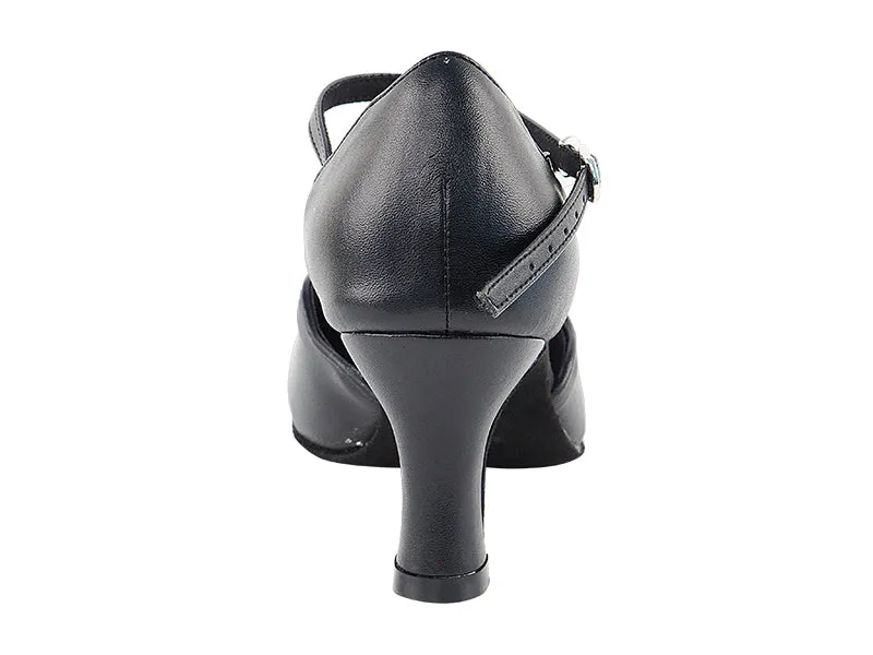 C Series Closed Toe Black Leather Smooth/Standard Dance Shoe