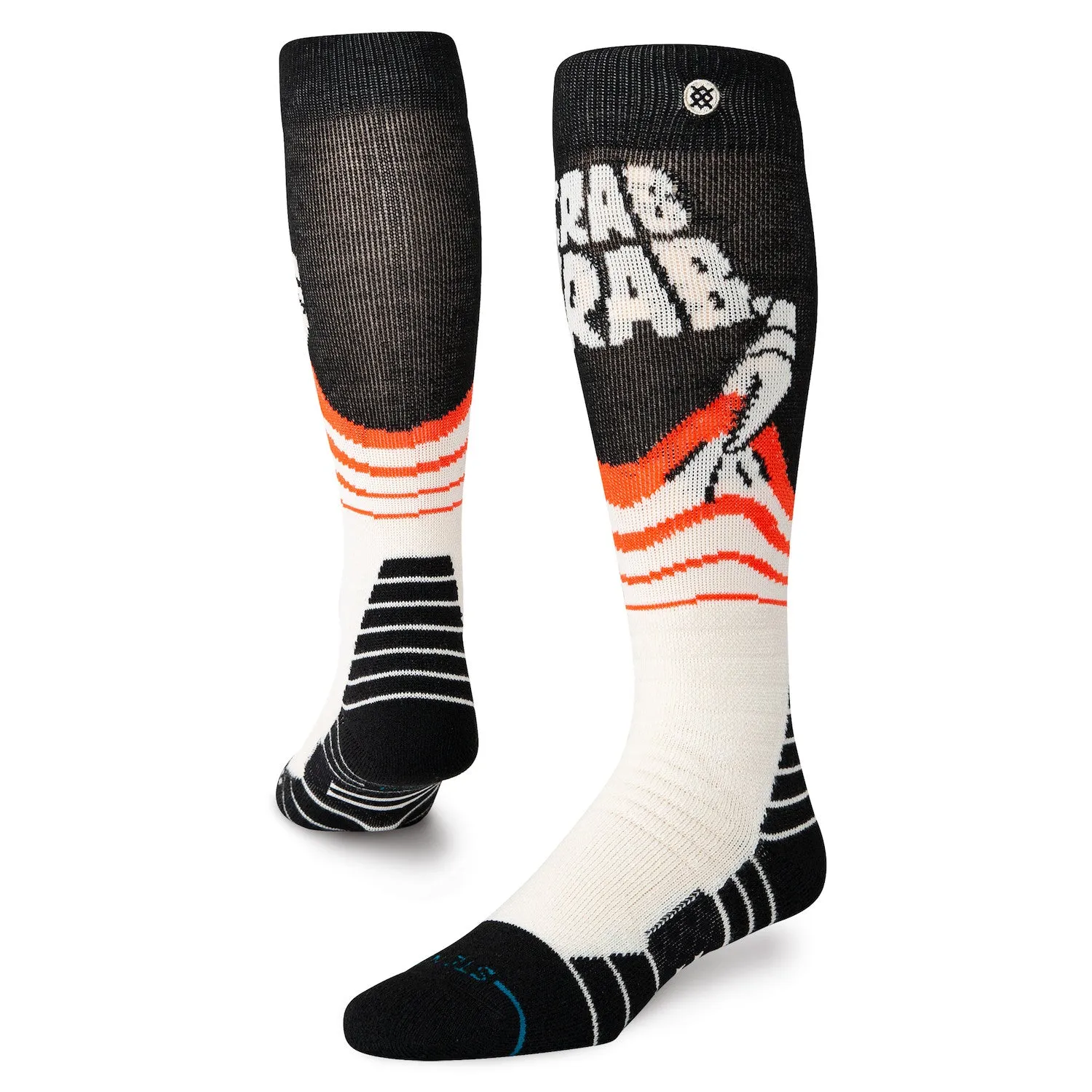 Crab Grab Mid Poly Snow Socks - Cream