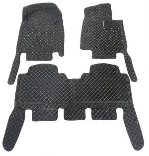 Lexus RX450 7D Floor Mats Black Multi Color Thread 3 Pcs - Model 2015-2018 - Car Interior Mats