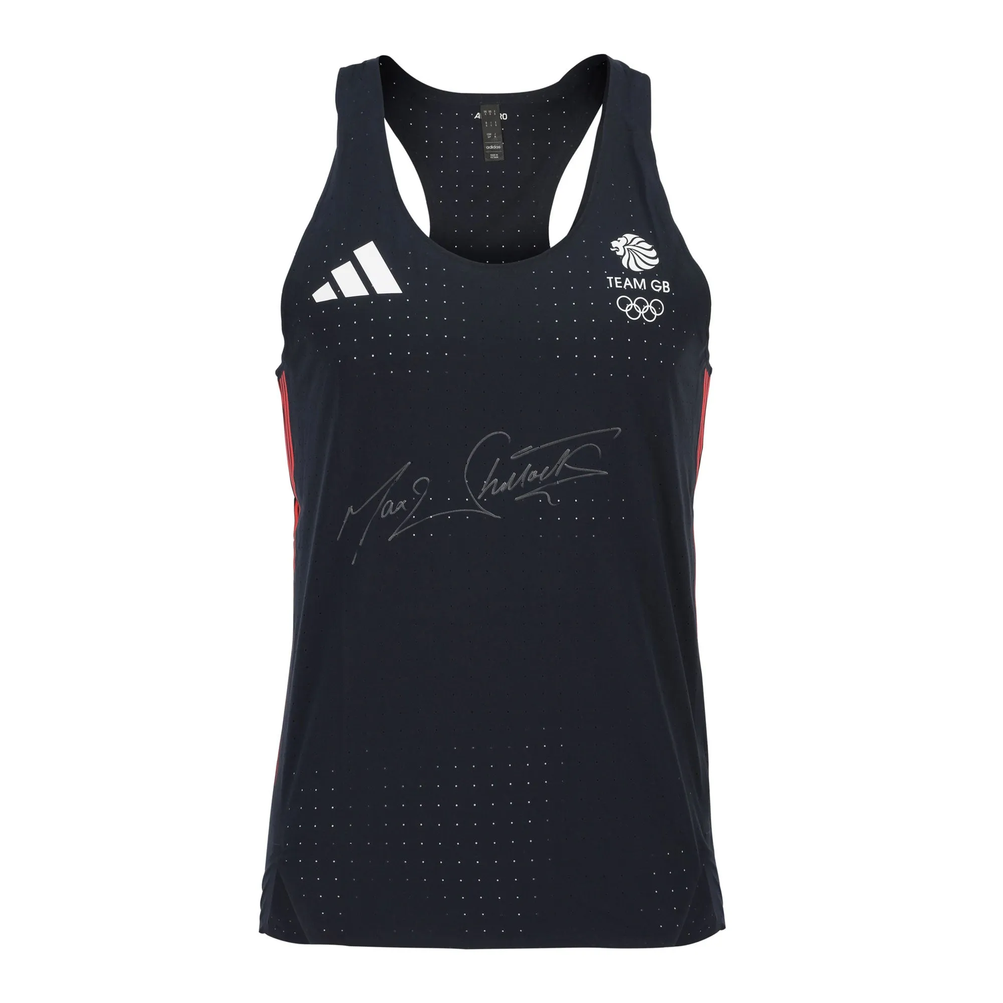 Max Whitlock Paris 2024 Olympic Games Signed Gymnastics Event Athletic Vest