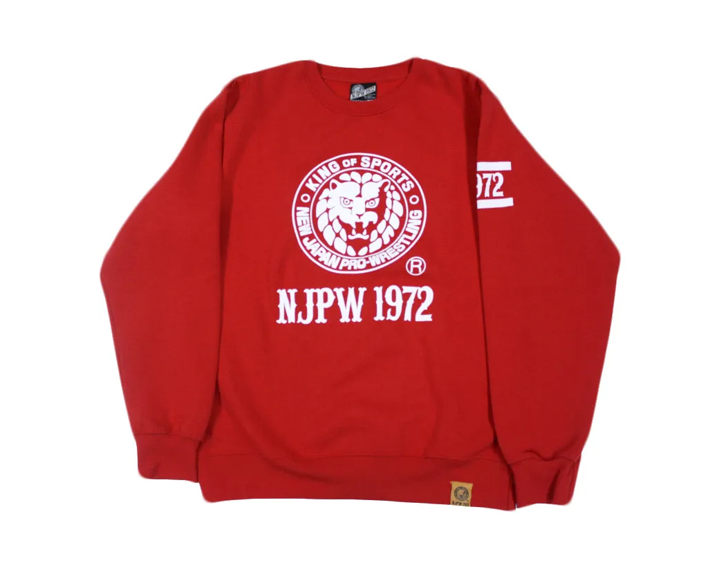 NJPW LIONMARK RED SWEATSHIRT LG