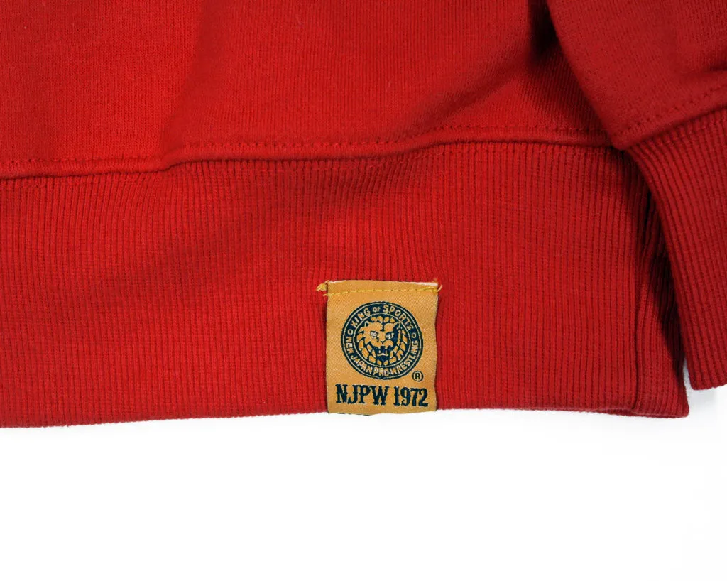 NJPW LIONMARK RED SWEATSHIRT LG