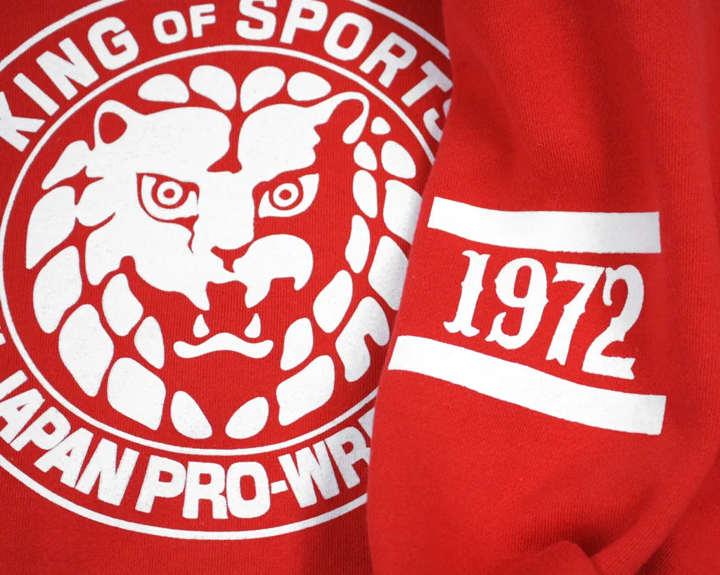 NJPW LIONMARK RED SWEATSHIRT MED