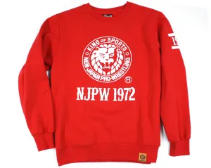 NJPW LIONMARK RED SWEATSHIRT MED