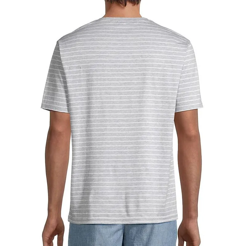 PETER MILLAR Colt Striped Men's Short Sleeve Shirt (British Grey)