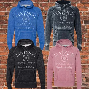 Wrestling Mat Side Social Club Acid Washed Hoodie
